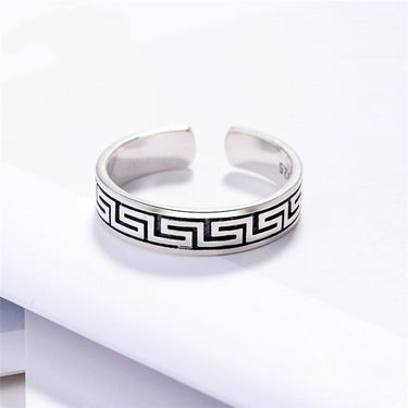 Thai Silver Lucky 'Lu' Patterned Ring